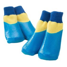 4 Pcs Dog Knitted Socks Pet Leg Socks Teddy Small Dog Waterproof Coated Socks Scratch Proof Protective Socks, Blue 4# 4 Pcs Dog Knitted Socks Pet Leg Socks Teddy Small Dog Waterproof Coated Socks Scratch Proof Protective Socks, Blue 4#